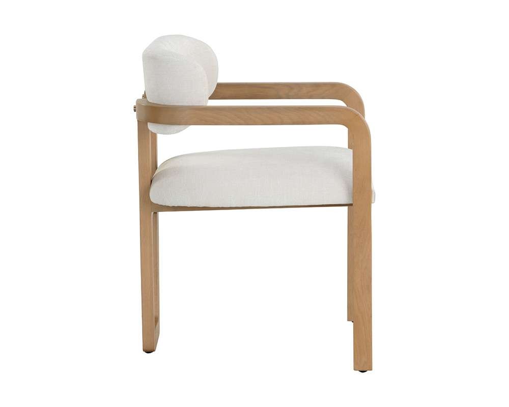 Sunpan - Westport Madrone Dining Armchair - Rustic Oak - Heather Ivory Tweed - 111584 veiw 3
