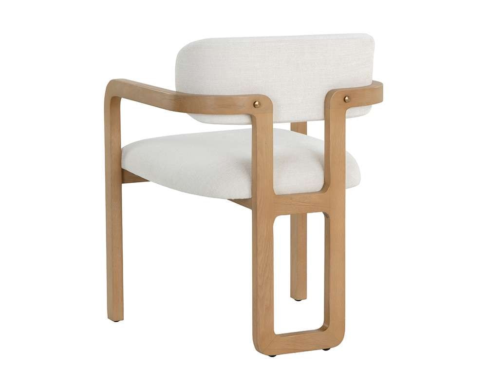 Sunpan - Westport Madrone Dining Armchair - Rustic Oak - Heather Ivory Tweed - 111584 veiw 4