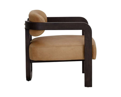 Sunpan - Westport Madrone Lounge Chair - Brown - Ludlow Sesame Leather - 111585 veiw 3
