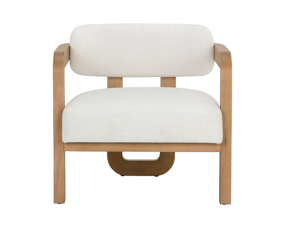 Sunpan - Westport Madrone Lounge Chair - Rustic Oak - Heather Ivory Tweed - 111586 veiw 2