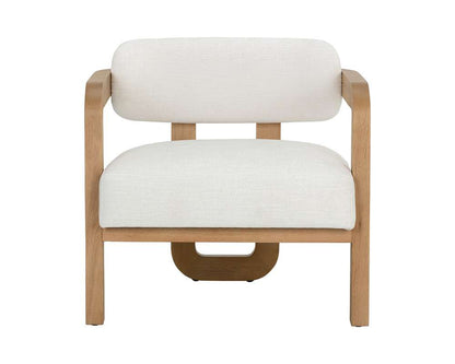 Sunpan - Westport Madrone Lounge Chair - Rustic Oak - Heather Ivory Tweed - 111586 veiw 2