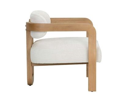 Sunpan - Westport Madrone Lounge Chair - Rustic Oak - Heather Ivory Tweed - 111586 veiw 3
