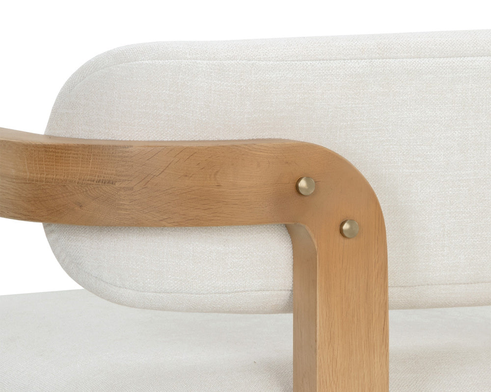 Sunpan - Westport Madrone Lounge Chair - Rustic Oak - Heather Ivory Tweed - 111586_CLOSEOUT view 7