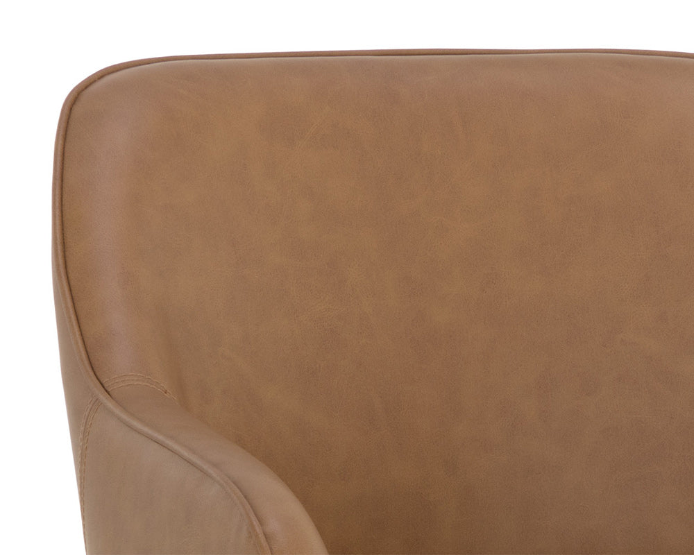 Sunpan - Ikon Malachi Dining Armchair - Milliken Cognac - 111202 view 7