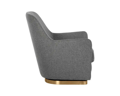 Sunpan - Ikon Marcela Swivel Lounge Chair - Belfast Koala Grey - 108046 veiw 3