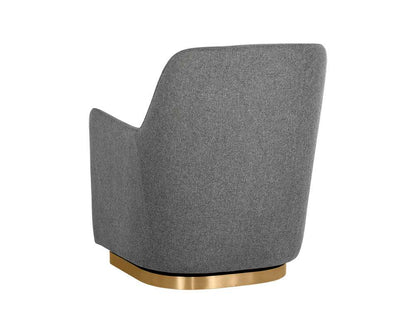 Sunpan - Ikon Marcela Swivel Lounge Chair - Belfast Koala Grey - 108046 veiw 4