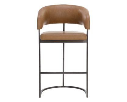 Sunpan - Ikon Marris Barstool - Gunmetal - Milliken Cognac - 111155 view 2