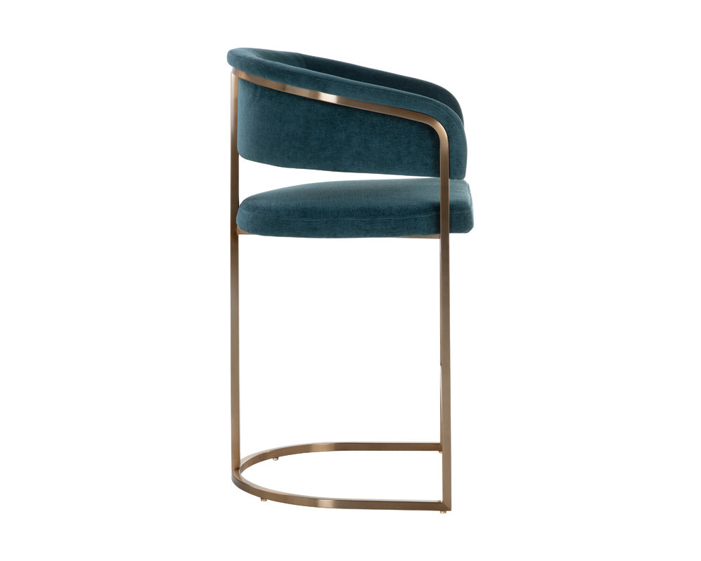 Sunpan - Ikon Marris Counter Stool - Gold - Danny Teal - 109748 view 4