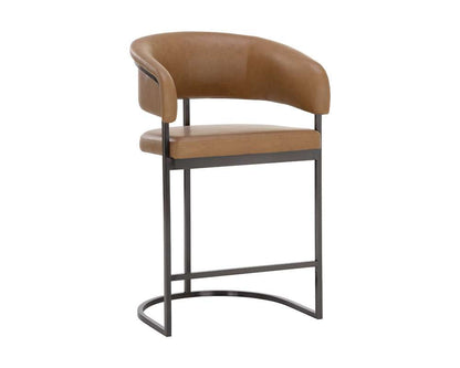 Sunpan - Ikon Marris Counter Stool - Gunmetal - Milliken Cognac - 110907 veiw 1
