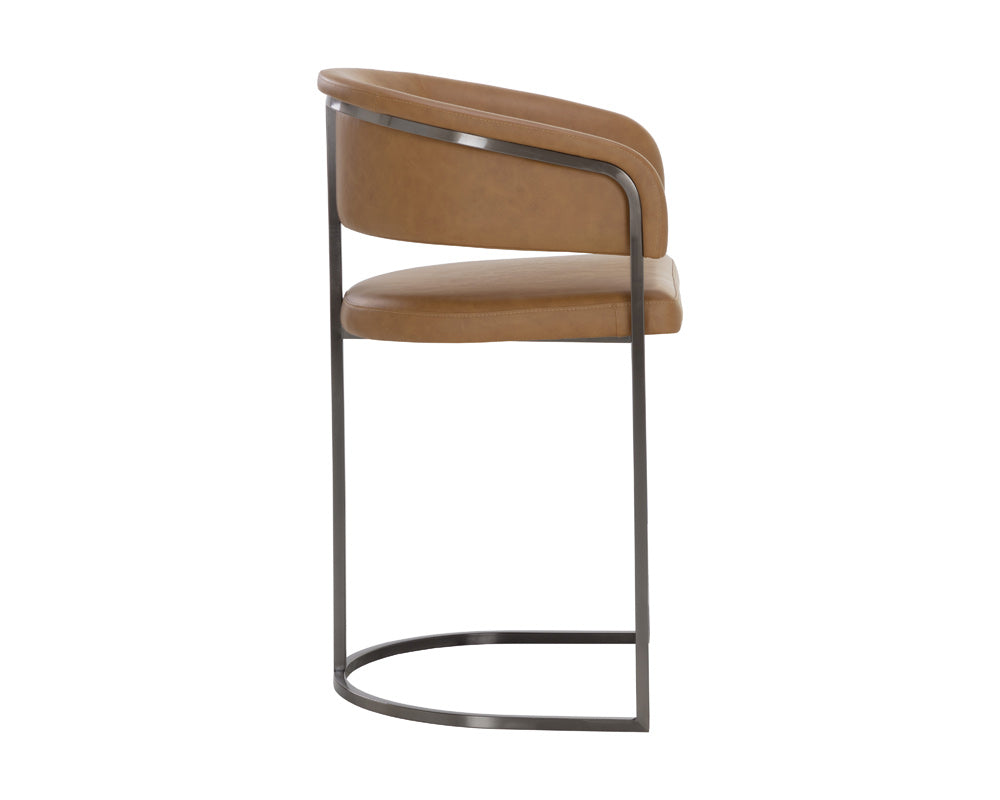 Sunpan - Ikon Marris Counter Stool - Gunmetal - Milliken Cognac - 110907 view 2