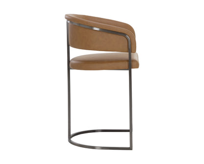 Sunpan - Ikon Marris Counter Stool - Gunmetal - Milliken Cognac - 110907 view 2