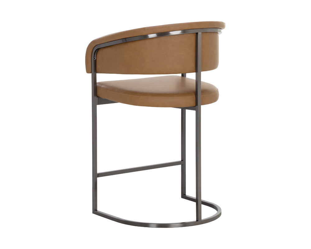 Sunpan - Ikon Marris Counter Stool - Gunmetal - Milliken Cognac - 110907 view 3