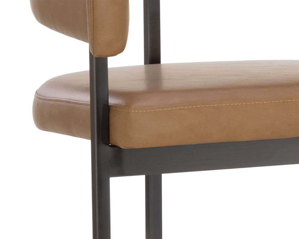 Sunpan - Ikon Marris Counter Stool - Gunmetal - Milliken Cognac - 110907 view 4