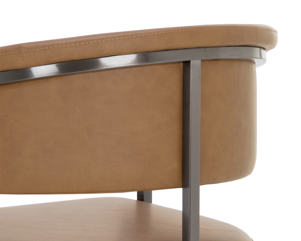 Sunpan - Ikon Marris Counter Stool - Gunmetal - Milliken Cognac - 110907 view 5
