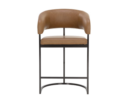 Sunpan - Ikon Marris Counter Stool - Gunmetal - Milliken Cognac - 110907 view 6
