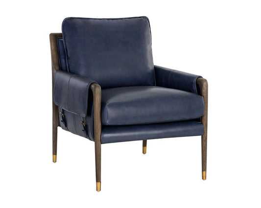 Sunpan - Westport Mauti Armchair - Distressed Brown - Cortina Ink Leather - 110573 veiw 1