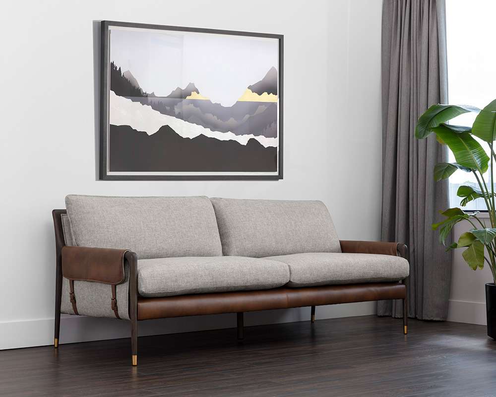 Sunpan - Westport Mauti Sofa - Brown - Vault Fog / Bravo Cognac - 110574 veiw 4