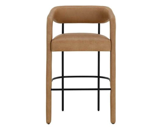 Sunpan - Westport Mavia Barstool - Ludlow Sesame Leather - 111529 veiw 2