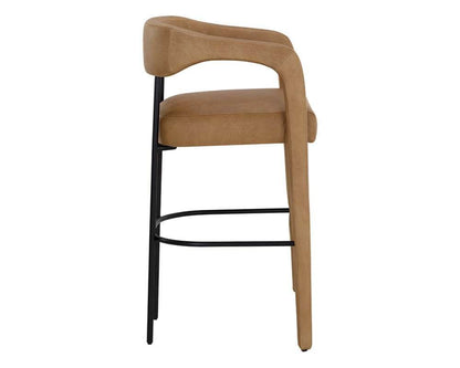 Sunpan - Westport Mavia Barstool - Ludlow Sesame Leather - 111529 veiw 3