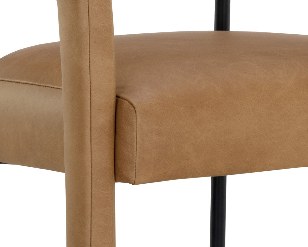 Sunpan - Westport Mavia Barstool - Ludlow Sesame Leather - 111529 view 5