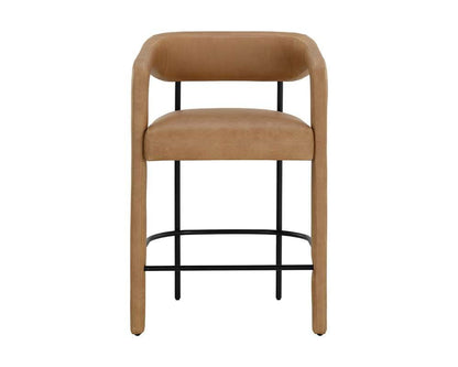Sunpan - Westport Mavia Counter Stool - Ludlow Sesame Leather - 111454 veiw 2