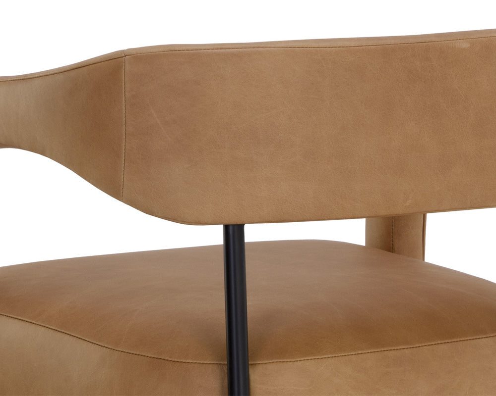 Sunpan - Westport Mavia Counter Stool - Ludlow Sesame Leather - 111454 view 6