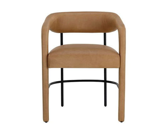 Sunpan - Westport Mavia Dining Armchair - Ludlow Sesame Leather - 111453 veiw 2