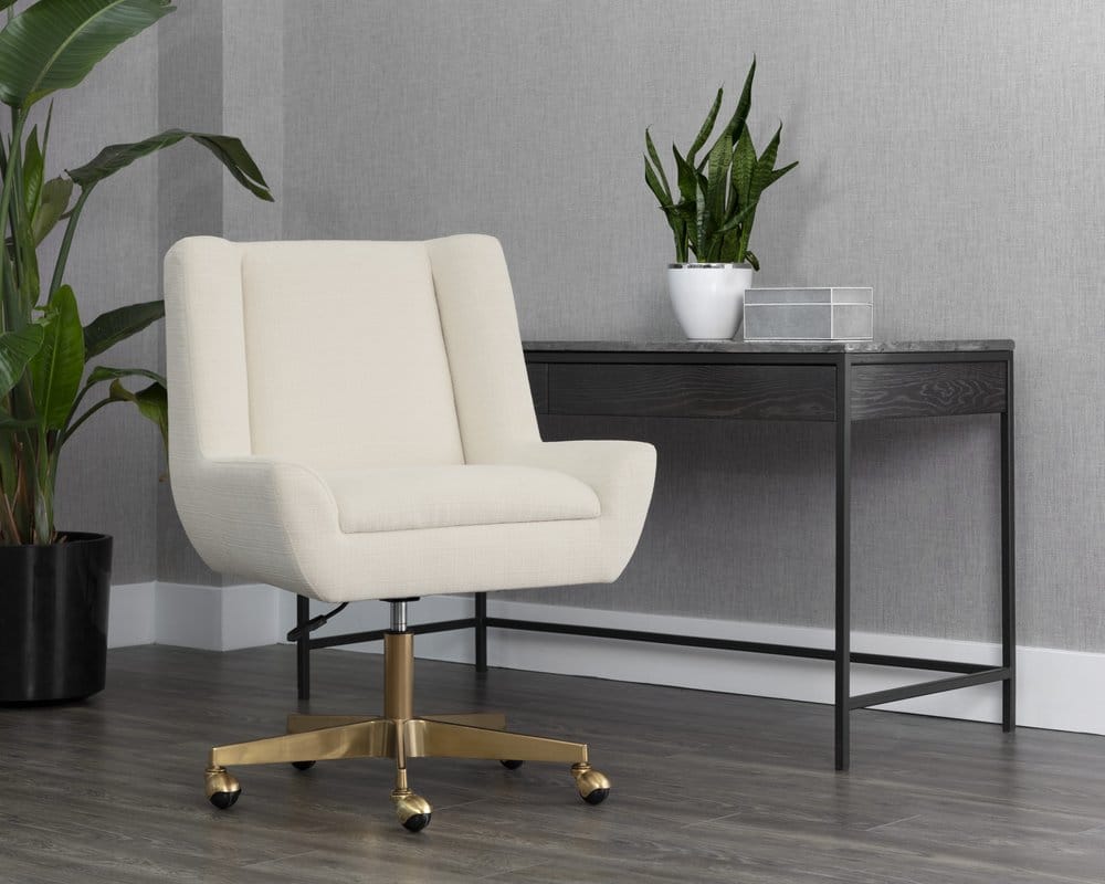 Sunpan - Mirian Office Chair - Zenith Alabaster - 107855 view 5