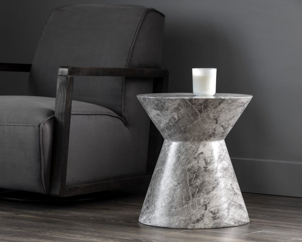 Sunpan - MIXT Astley End Table - Marble Look - Grey - 106496 view 3