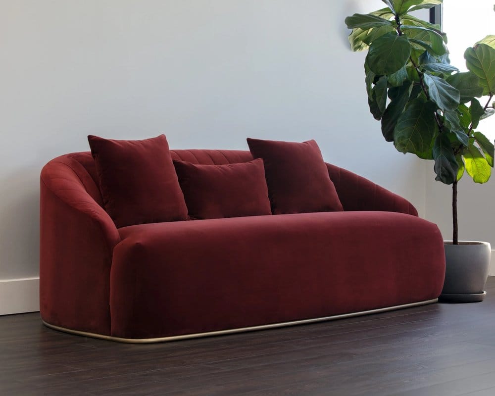 Sunpan - MIXT Astrid Sofa - Merlot - 103642 view 3