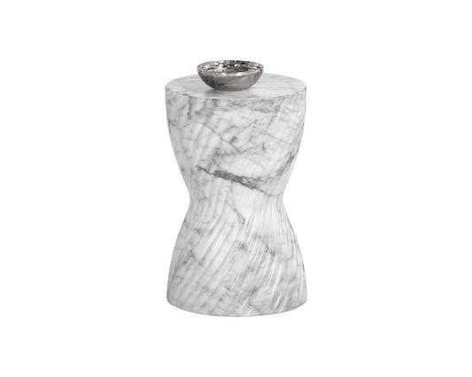 Sunpan - MIXT Cara End Table - Marble Look - White - 106774_CLOSEOUT view 1