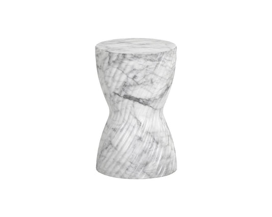 Sunpan - MIXT Cara End Table - Marble Look - White - 106774_CLOSEOUT view 2