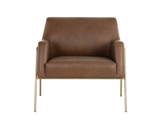 Sunpan - MIXT Cybil Lounge Chair - Vintage Caramel Leather - 106457_CLOSEOUT view 2