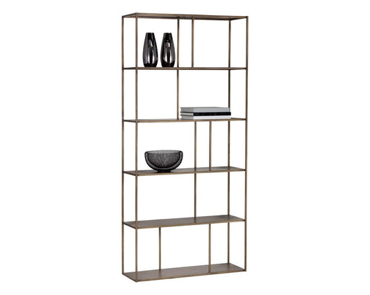Sunpan - MIXT Eiffel Bookcase Large - Antique Brass - 102940 view 1