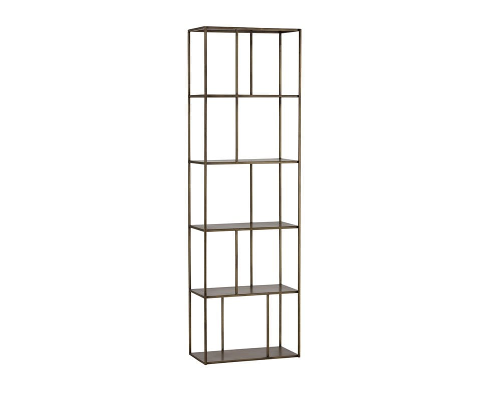Sunpan - MIXT Eiffel Bookcase Small - Antique Brass - 102939 view 1