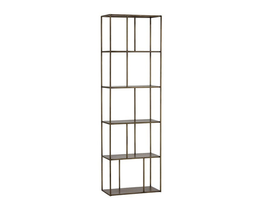 Sunpan - MIXT Eiffel Bookcase Small - Antique Brass - 102939 view 1