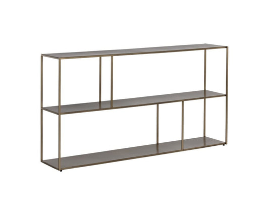 Sunpan - MIXT Eiffel Low Bookcase Large - Antique Brass - 106604 view 2