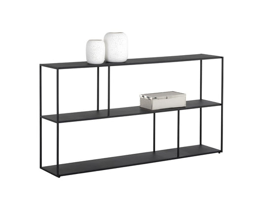 Sunpan - MIXT Eiffel Low Bookcase Large - Black - 106603 view 1