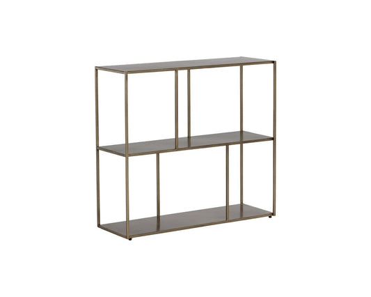 Sunpan - MIXT Eiffel Low Bookcase Medium - Antique Brass - 106602 view 2