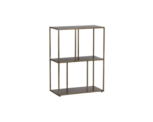 Sunpan - MIXT Eiffel Low Bookcase Small - Antique Brass - 106600 view 2
