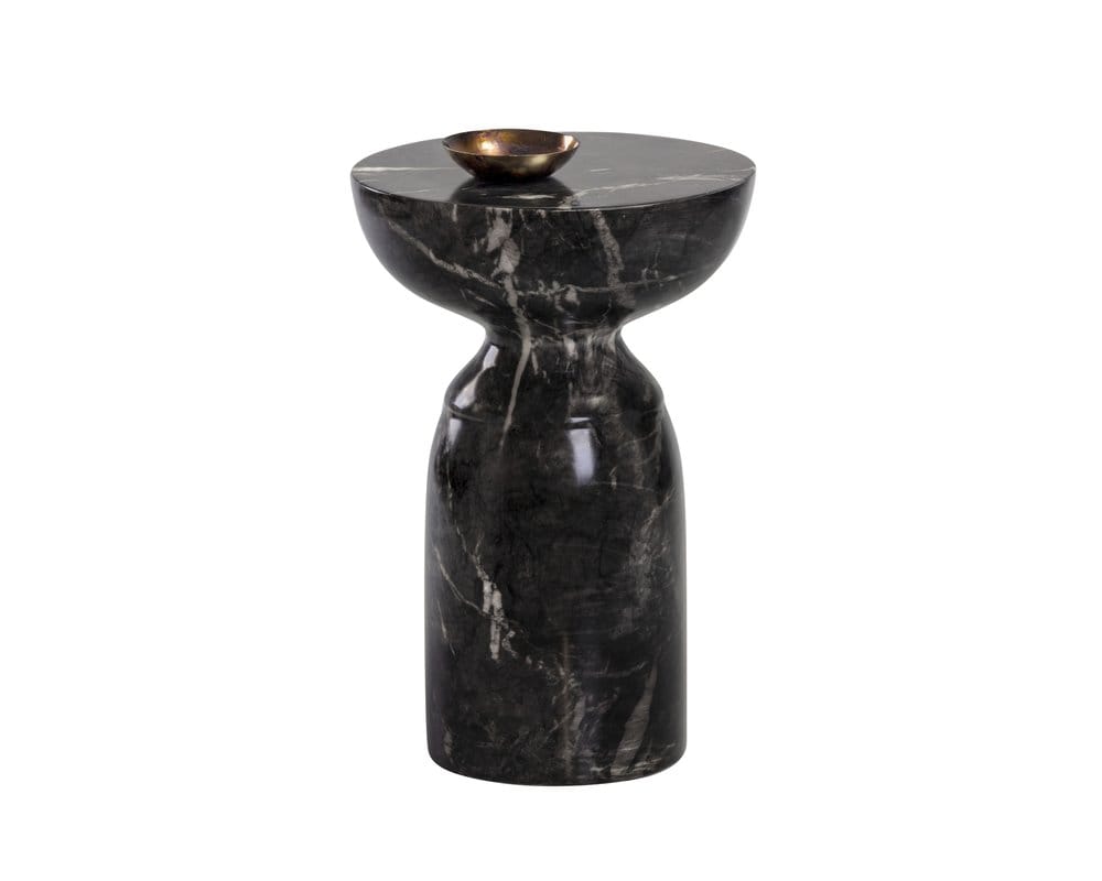Sunpan - MIXT Goya End Table - Marble Look - Black - 105012 view 2