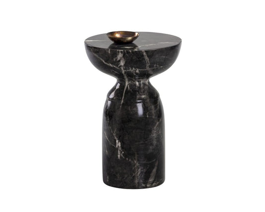 Sunpan - MIXT Goya End Table - Marble Look - Black - 105012 view 2