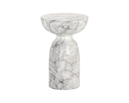 Sunpan - MIXT Goya End Table - Marble Look - White - 106284 view 1