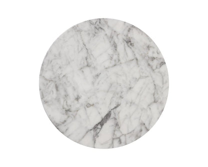 Sunpan - MIXT Goya End Table - Marble Look - White - 106284 view 3
