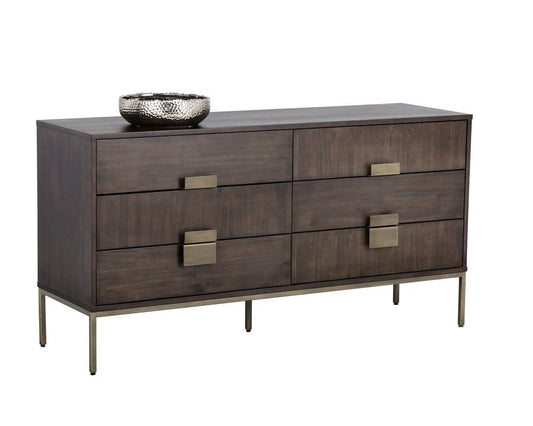Sunpan - MIXT Jade Dresser - Antique Brass - Dark Mango - 102924 view 1