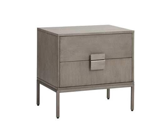 Sunpan - MIXT Jade Nightstand - Antique Silver - Ash Grey - 104100 view 1