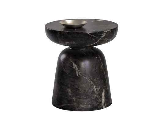 Sunpan - MIXT Lucida End Table - Marble Look - Black - 105011 view 2