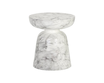 Sunpan - MIXT Lucida End Table - Marble Look - White - 106283 view 1