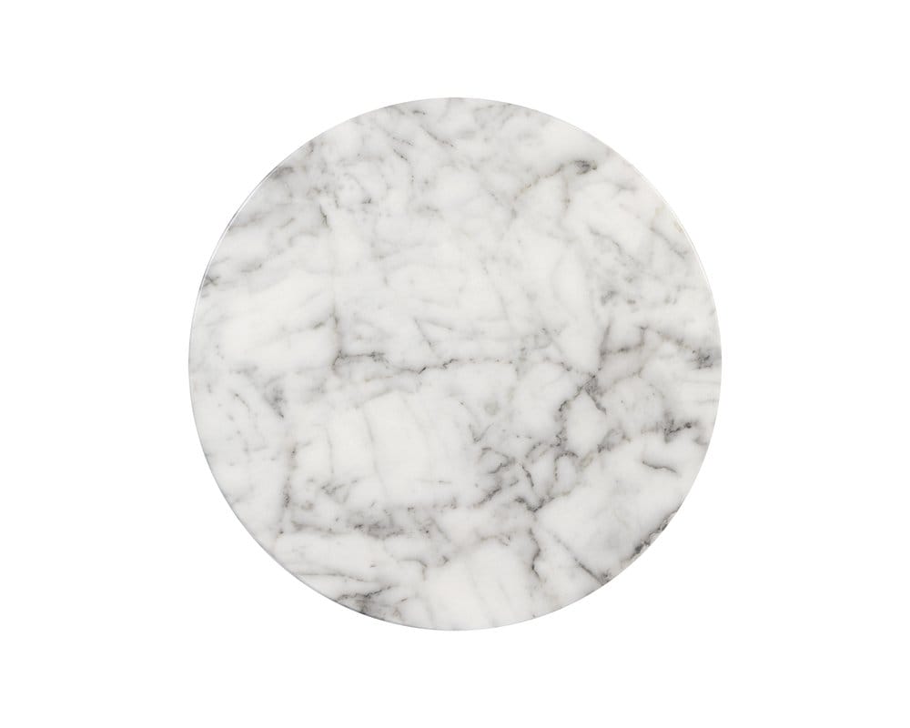 Sunpan - MIXT Lucida End Table - Marble Look - White - 106283 view 3
