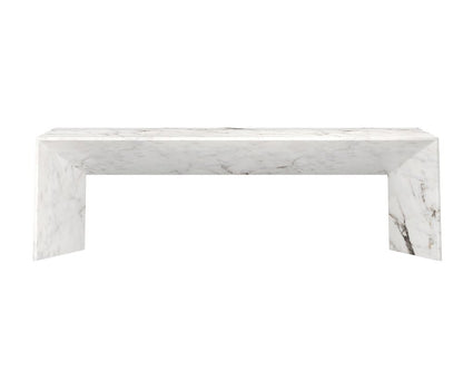 Sunpan - MIXT Nomad Bench - Marble Look - White - 108021_CLOSEOUT view 3